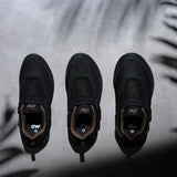 Three pairs of black Diawin sneakers with wide fit for walking comfort